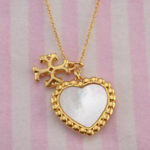 Tory Burch Heart Charm Necklace - Brand New + Dust Bag